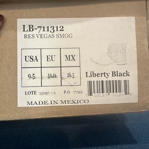 NIB Liberty Black GRAY Leather Fringe Ankle Booties 711312 Women's 9.5 (II) - Picture 10 of 10